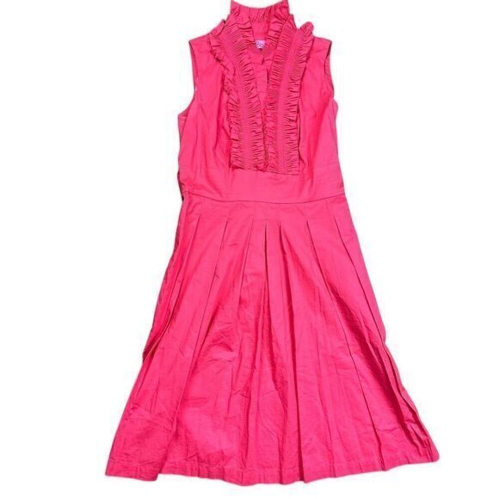 Eliza J Women's Hot‎ Pink Coral Sleeveless Fit & Flare Knee Length Dress Size 6P